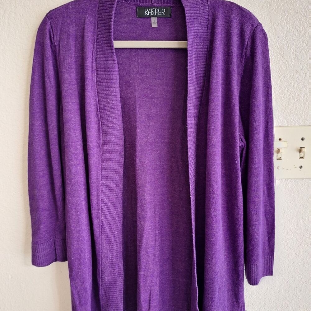 SzM Kasper Purple Open-Front Women's Cardigan Sweater